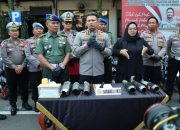 Cipta Kondisi Polisi Bersama TNI Amankan Ratusan Ranmor Diduga Untuk Bali di Kota Malang