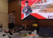 Bersinergi dengan Wartawan, Kapolres Jembrana adakan Kegiatan Sosial Donor Darah di Polres Jembrana