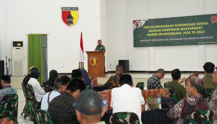 Korem 084/Bhaskara Jaya Menggelar Komunikasi Sosial dengan Komponen Masyarakat di Wilayahnya