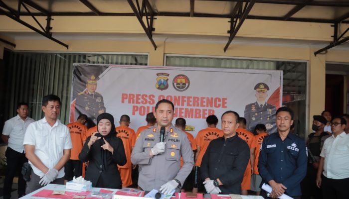 Polres Jember Ungkap Penyalahgunaan Narkoba 10 orang Berhasil Diamankan Satu Diantaranya Oknum Perangkat Desa