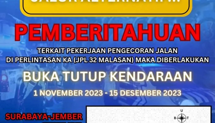 Siapkan Rute Alternatif Antisipasi Kepadatan Arus Akibat Pelebaran Jalan Perlintasan Rel KA Malasan