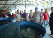 Dukung Ketahanan Pangan Ditpolairud Polda Jatim Beri Bantuan Ribuan Bibit Ikan Lele