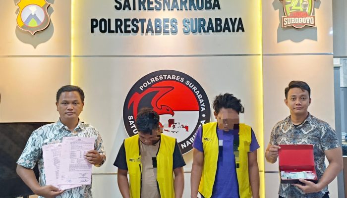 Polrestabes Surabaya Amankan Kakak Adik Diduga Edarkan Narkoba