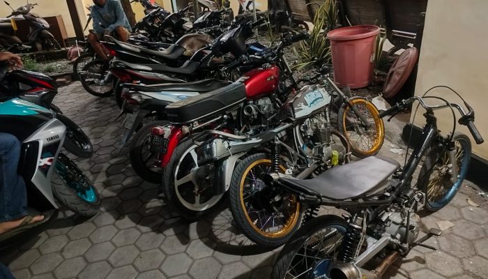 Polres Ponorogo Amankan 238 Unit Kendaraan Bermotor Operasi Balap Liar