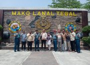 Danlanal Tegal Terima Audiensi Pengurus Baru Persatuan Wartawan Indonesia (PWI)