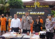 Dua Pekan, Polres Malang Berhasil Ungkap 18 Kasus Pencurian dan Amankan 10 Tersangka