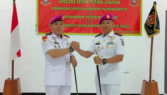 Mayor Marinir Yunda Karyawanto Jabat Danseba Pusdik Banpur Kodikmar Kodiklatal