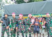 Songsong Bulan Penuh Kasih, Satgas Yonif 122/TS Bangun Toleransi Antar Umat Beragama di Perbatasan Papua Dengan Berbagi Berkah