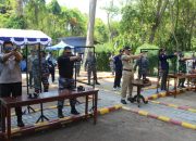 Latihan Menembak Lanal Batuporon, Forkopimda Kab. Bangkalan dan SKK Migas Jabanusa.