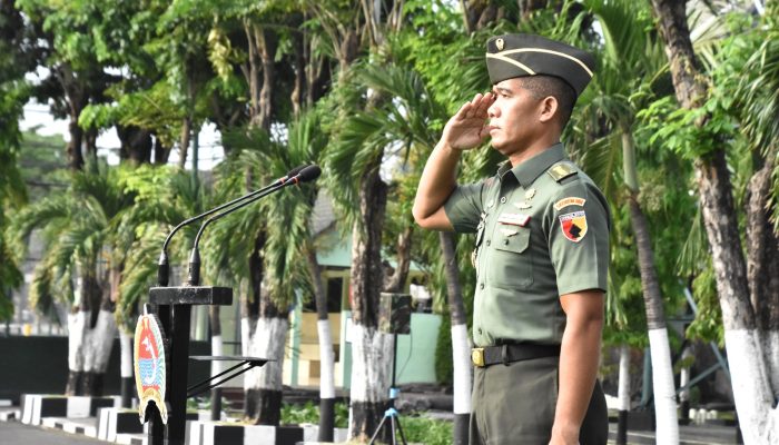 Kepala Seksi Logistik Kasrem 084/BJ Memimpin Upacara Peringatan Hari Bela Negara ke-75 Tahun 2023