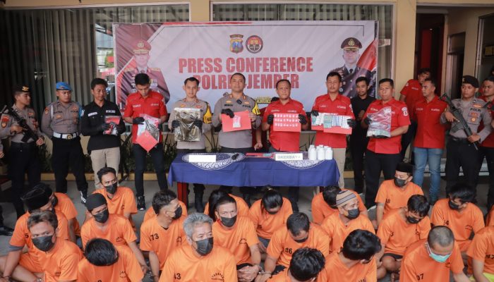 Polres Jember Berhasil Ungkap 38 Kasus dan 49 Tersangka Penyalahgunaan Narkoba Dalam Dua Bulan Terakhir