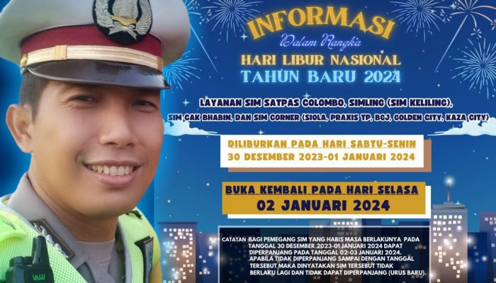 Woro-woro Cuti Bersama Nataru 2023-2024″ Ini Kata Kanit Regident Satpas Colombo