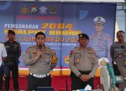 Pemusnahan Knalpot Breng Operasi Lilin Semeru 2023