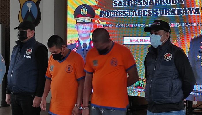 Satresnarkoba Polrestabes Surabaya Berhasil Meringkus Dua Kurir Sabu
