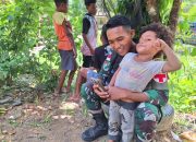 Yonif 122/TS, Laksanakan Pendekatan Sosial Kepada Warga di Wilayah Perbatasan Papua