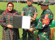 Bupati Sragen Pimpin Upacara Pembukaan TMMD Reguler ke 119 di Desa Gedongan, Plupuh, Sragen.