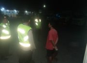 Patroli Cahaya Biru (Blue Light Patrol) Polsek Melaya Himbau Warga Pendatang dan Para Sopir