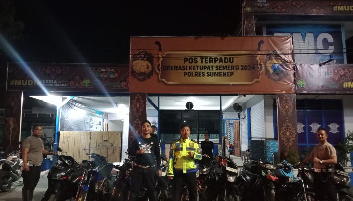 Razia Balap Liar, Polres Sumenep Amankan Puluhan Sepeda Motor Di Dua Lokasi.