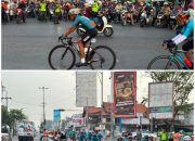Polresta Sidoarjo Amankan Jalur Tour de Panderman 2024 Warga Antusias Suport Para Pembalap