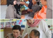 Polwan Polres Mojokerto Peduli Beri Motivasi Lansia di Panti Jompo.