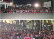 Kapolres Pasuruan Kota Titip Pesan Pilkada Damai Saat Nobar Indonesia Vs Filipina