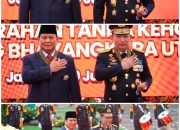 Menhan Prabowo Subianto Terima Penghargaan Tanda Kehormatan Bintang Bhayangkara Utama Polri