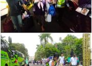 Sigap dan Senyum Ikhlas Polwan Polres Bojonegoro Layani Kepulangan Jamaah Haji