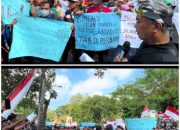 Kecam Kinerja Pj Bupati, Ribuan Massa Geruduk DPRD Tulungagung
