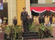Menjadi Inspektur Upacara HUT Bhayangkara ke 78 Kapolres Sumenep AKBP Henri Noveri Santoso,S.H,S.I.K,M.M.