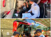 Gelar Program Unggulan Mahameru Lantas, Polisi Inspeksi Armada Bus di Ponorogo