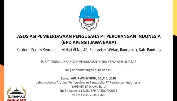 Apensi Jabar Buka Jasa Pembuatan PT Perorangan Mudah, Cepat dan Harga Terjangkau Masyarakat
