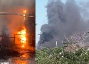 Si Jago Merah Melalap Sebuah Pabrik Tekstil di Jalan Dayeuhkolot Kabupaten Bandung