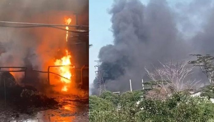 Si Jago Merah Melalap Sebuah Pabrik Tekstil di Jalan Dayeuhkolot Kabupaten Bandung