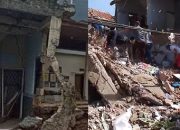 Warga Sekitar Histeris, Bangunan 3 Lantai Ambruk Seketika