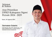 Darmawan Sutanto Mengucapkan Selamat Atas Di Lantiknya DPRD Kabupaten Ngawi Periode 2024-2029