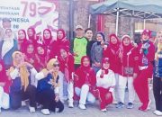 Festival Perayaan HUT-RI Ke-79, Warga Cipamokolan Bandung Gelar Lomba Senam Ibu-Ibu