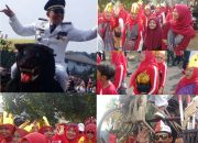 Semarak Peringatan HUT-RI Ke-79 Lurah Cipamokolan dan Camat Rancasari Naik Sisingaan