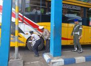 Sukseskan KTT IAF di Bali Personel Gabungan Polres Lumajang Patroli KRYD di Terminal Minak Koncar