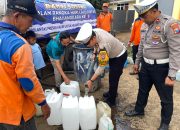 Harlantas Bhayangkara ke – 69 Polres Probolinggo Gelar Baksos Salurkan Air Bersih ke Desa Branggah Lumbang