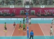 Tim Voli Putra Jatim Masuk Semifinal Usai Menang 3 – 0 atas Tim Kaltim di PON XXI Sumut