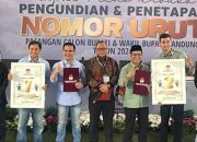 KPU Kabupten Bandung Umumkan Nomor Urut Pasangan Cabub-Cawabup 2024