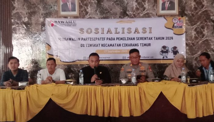 Panwascam Kecamatan Cikarang Timur Gelar Sosialisasi Pengawasan Partisipatif Jelang Pilkada 2024