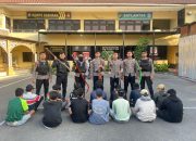Harkamtibmas Polres Pelabuhan Tanjungperak Amankan 14 Anggota Komplotan Gangster di Tambak Wedi