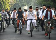 Cooling System Pilkada 2024, Polres Mojokerto Gowes Bareng Forkopimda dan 1.000 Santri