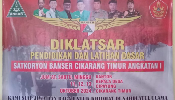 Siapkan Kader – Kader Tangguh, PAC GP Ansor CIKTIM Selenggarakan Diklatsar Banser 2024,