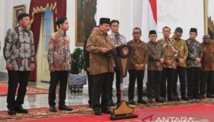 Presiden RI Prabowo Subianto Melantik 53 Mentri dan 56 Wakil Mentri