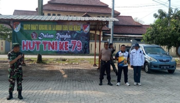 Sekcam Cikarang Timur Apresiasi Kegiatan Karya Bakti Koramil 08/Lemah Abang Kodim 0509 Kabupaten Bekasi