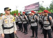Kapolres Aceh Timur Cek Kesiapan Personel Pengamanan TPS Pilkada 2024