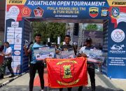 Membanggakan, Atlet Yonzeni 2 Marinir Sabet Juara Di Event Aquathlon Piala Panglima TNI TA. 2024.