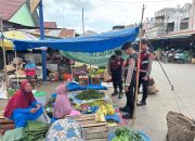 Patroli Rutin, Polres Lhokseumawe Jamin Keamanan Pasar Tradisional